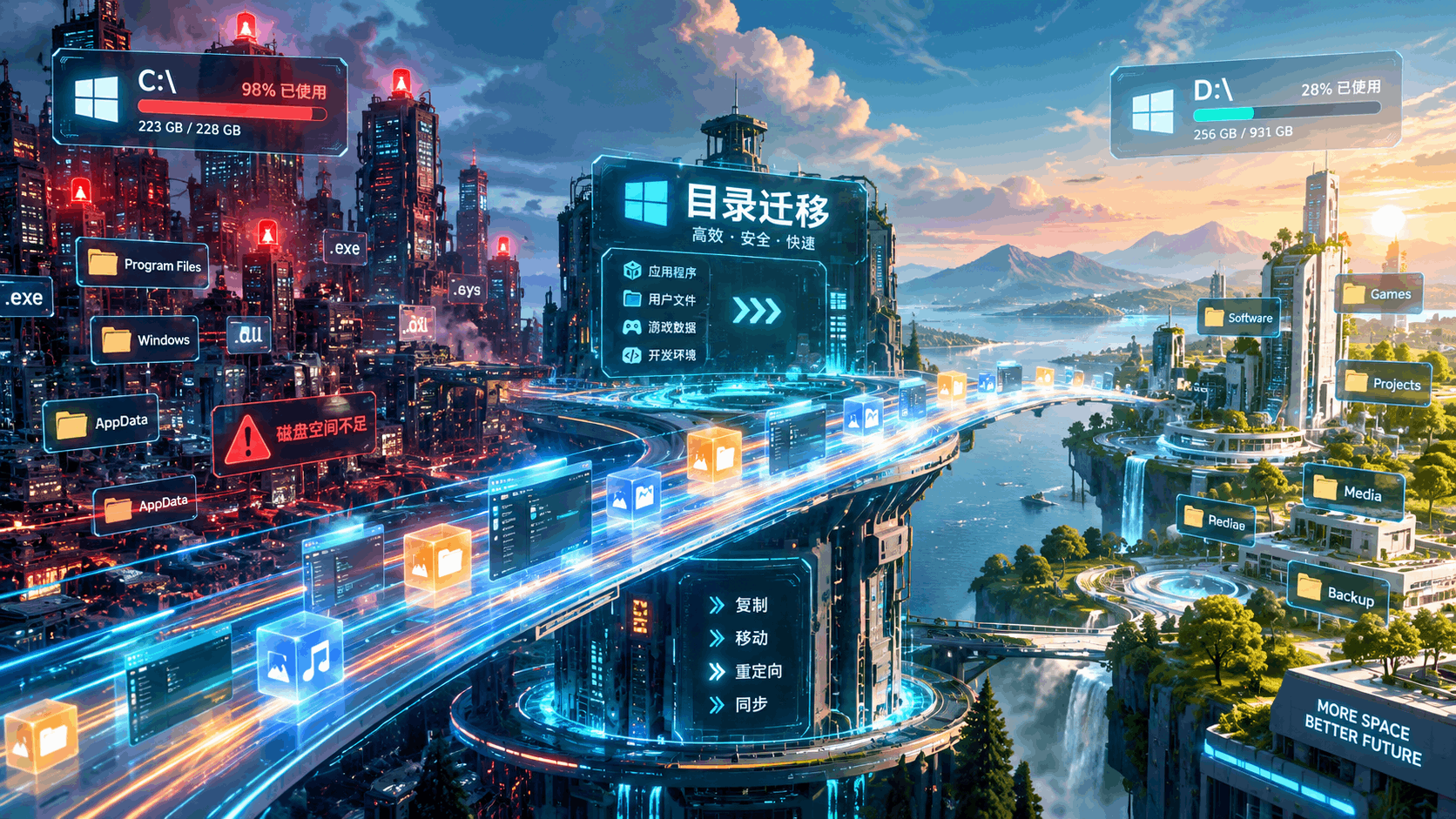 C 盘爆满救星!开源无损迁移工具 Viap,一键把软件 / 数据挪出系统盘